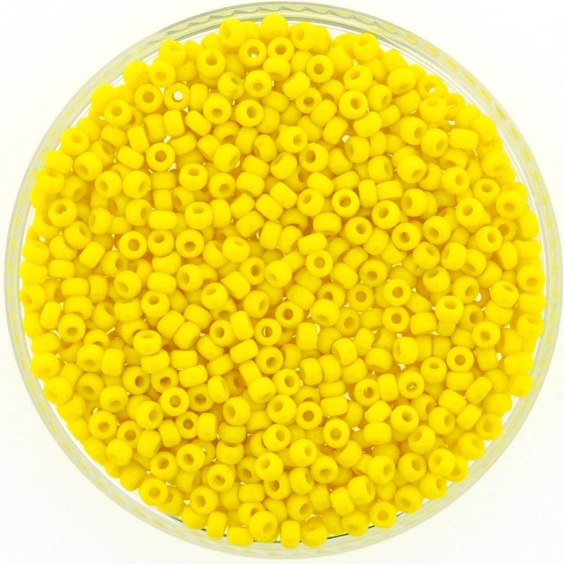 Miyuki Seed Beads 8/0 Opaque Yellow 22gram Tube of Beads - Image 5